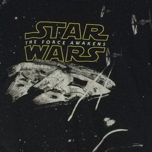 Star Wars The Force Awakens Black XL Cotton Tshirt